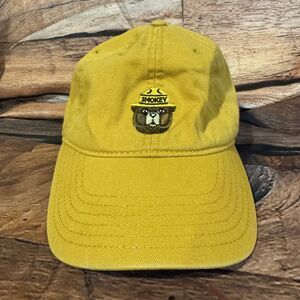 Smokey Bear Mustard Yellow Dad Hat Adjustable Strapback Cap Mad Engine